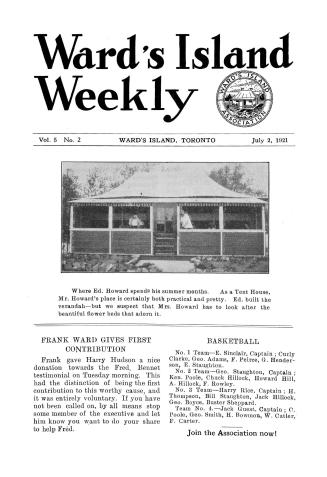 Ward's Island weekly, 1921-07-02