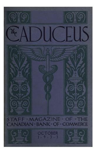 Caduceus : staff magazine of the Canadian Bank of Commerce (October, 1933)