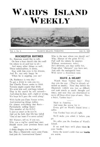 Ward's Island weekly, 1920-07-31