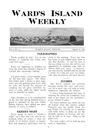 Ward's Island weekly, 1920-08-14