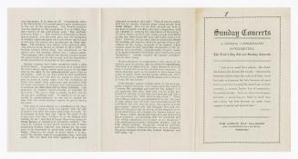 Sunday concerts : a general consideration supplementing the Lord's Day Act and Sunday concerts