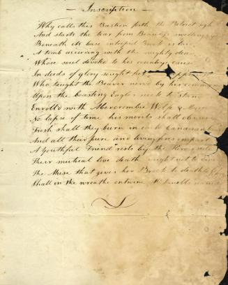 Inscription for Brock monument