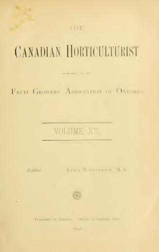 The Canadian horticulturist [monthly], 1892