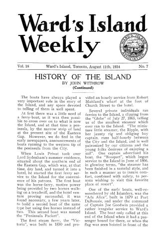 Ward's Island weekly, 1934-08-11