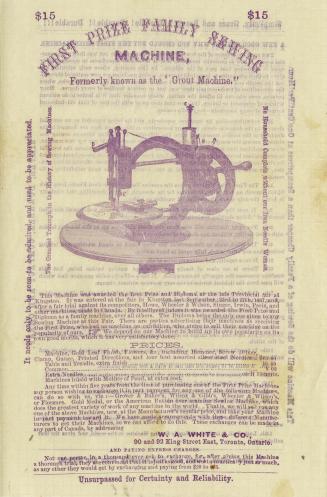 First Prize Family Sewing Machine