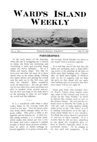 Ward's Island weekly, 1920-07-17