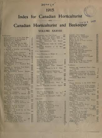 The Canadian horticulturist [monthly] January- December 1915