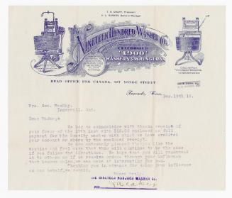 The Nineteen Hundred Washer Co., manufacturers of the celebrated "1900" washers & wringers