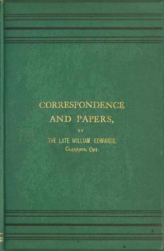 Correspondence and papers on various subjects