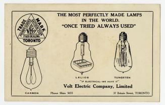 The most perfectly made lamps in the world, Volt Electric Company, Limited