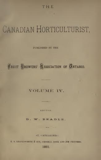 The Canadian horticulturist [monthly], 1881