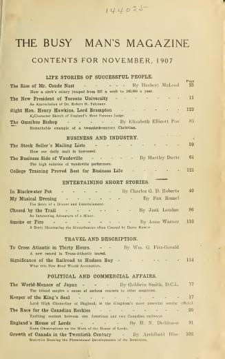 The Busy man's magazine, November 1907-April 1908