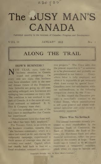 The Busy man's magazine. January 1912- April 1913