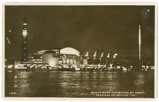 South Bank Exhibition, by night, Festival of Britain 1951