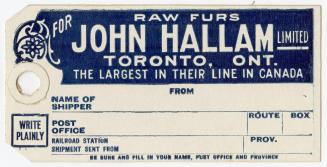 Raw furs for John Hallam Limited