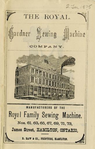 Gardner Sewing Machine Company Manufacturers Of The Royal Family Sewing Machine