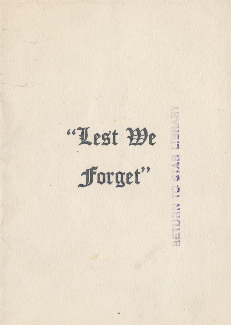 Lest we forget, Aurora, Ontario