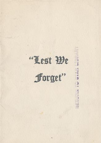 Lest we forget, Aurora, Ontario