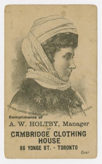 Illustration of a profile of a woman with curly dark hair wearing a coat with a furry collar an ...