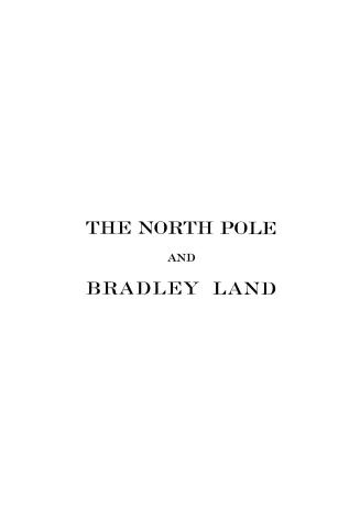 The north pole and Bradley Land