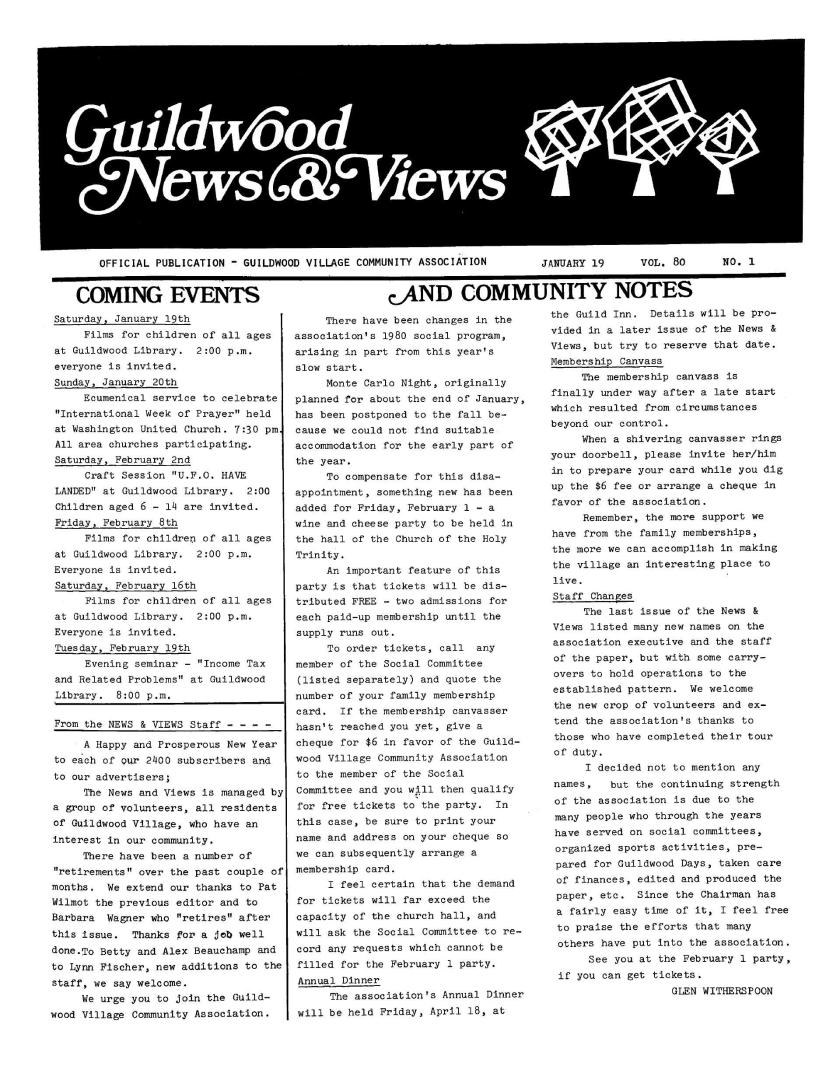 Guildwood news & views, volumes 80-81