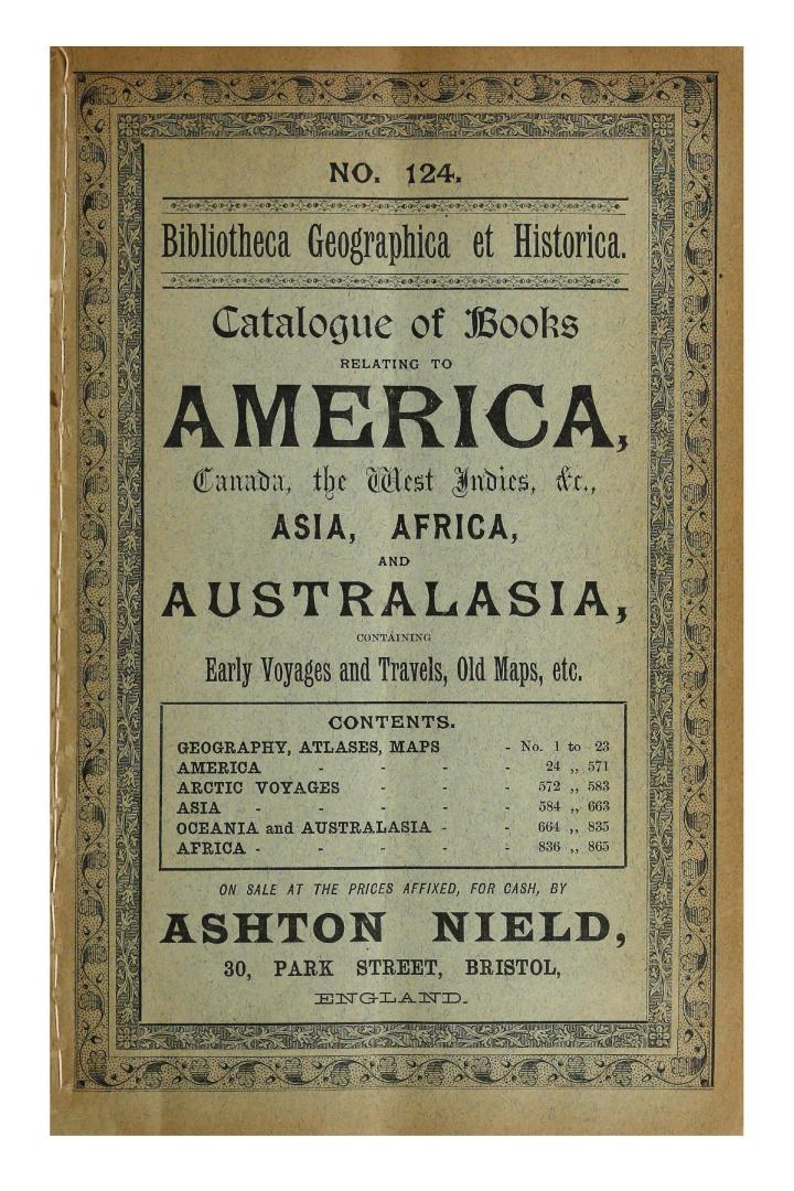 Bibliotheca geographica et historica
