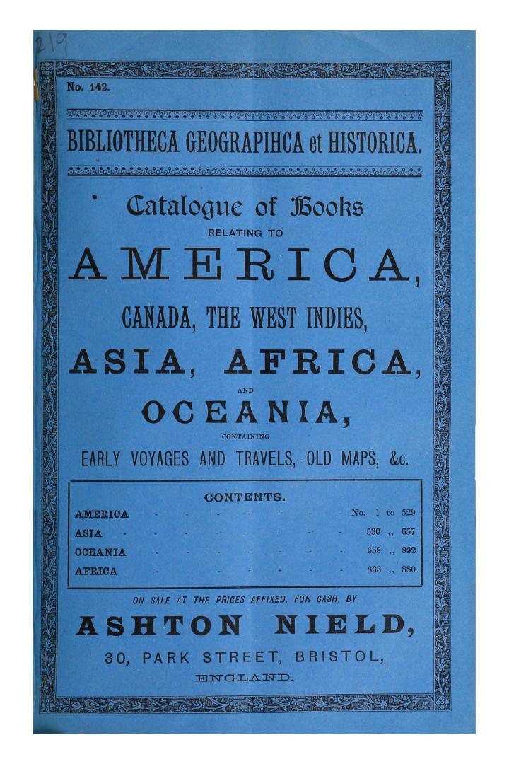 Bibliotheca geographica et historica