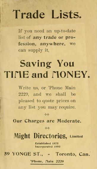 Trade Lists : If you need an up-to-date list of any trade or profession, anywhere, we can supply it, saving you time and money