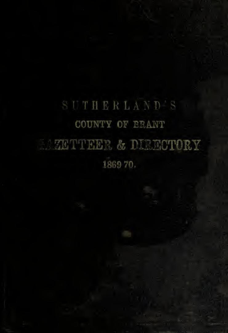 County of Brant gazetteer and directory