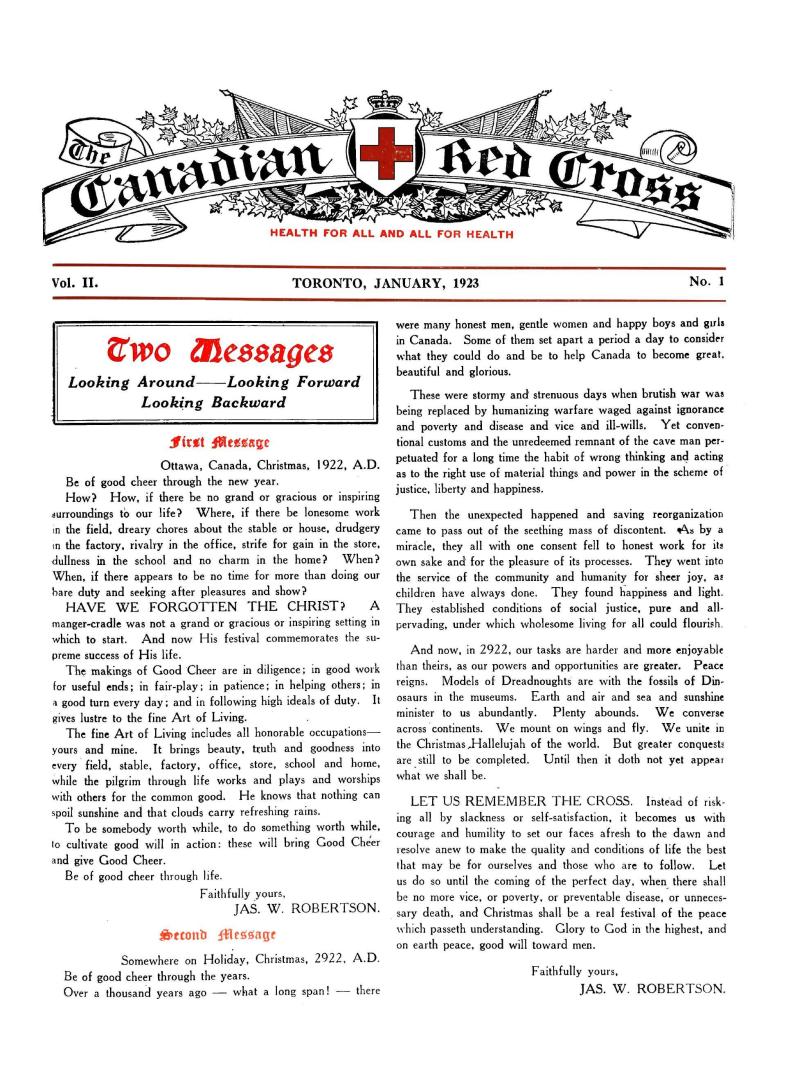 Canadian Red Cross (volume II, number 1)