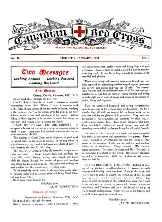 Canadian Red Cross (volume II, number 1)