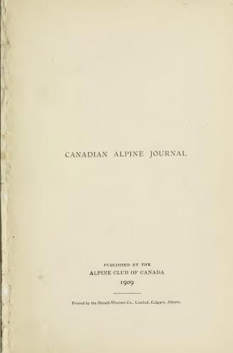 Canadian Alpine journal, 1909-10