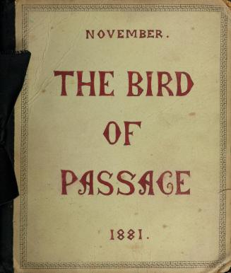 Bird of Passage, November 1881.