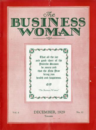 The business woman, vol. 4, no. 12 (December, 1929)