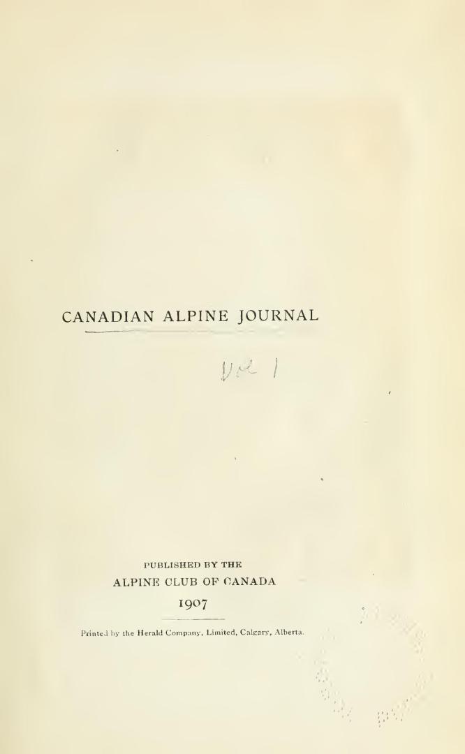 Canadian Alpine journal, 1907-8