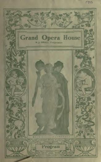 Grand Opera House (Toronto, Ont.). Program. 1915 December 13