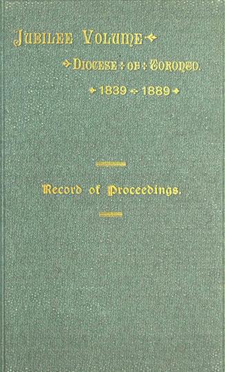 Jubilee of the Diocese of Toronto, 1839-1889