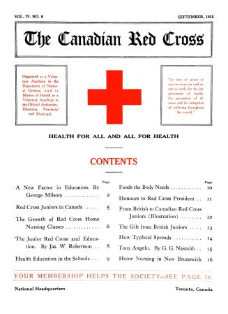 Canadian Red Cross (volume IV, number 9)