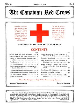Canadian Red Cross (volume V, number 1)