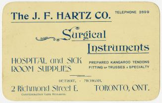 The J.F. Hartz Co. surgical instruments