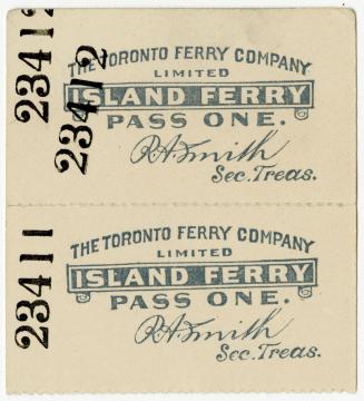 The Toronto Ferry Company Limited island ferry pass one