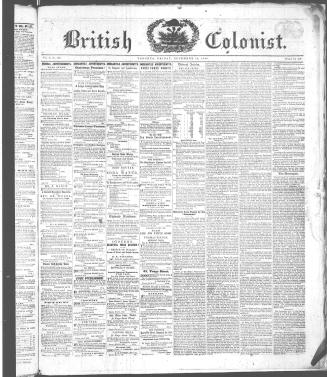 British Colonist December 18, (1846)