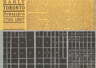 Early Toronto newspapers 1793-1867 : a catalogue of newspapers published in the town of York and the city of Toronto from the beginning to Confederation