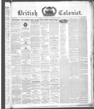 British Colonist December 15, (1846)