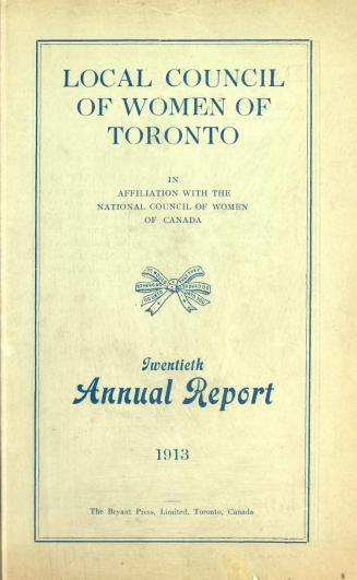 Annual report of the Local Council of Women of Toronto