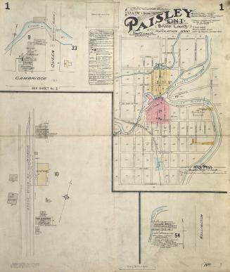 Fire insurance plan of Paisley, Bruce County, Ont
