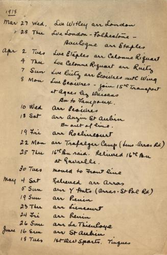 Diary. 1918, March 28 - November 6.