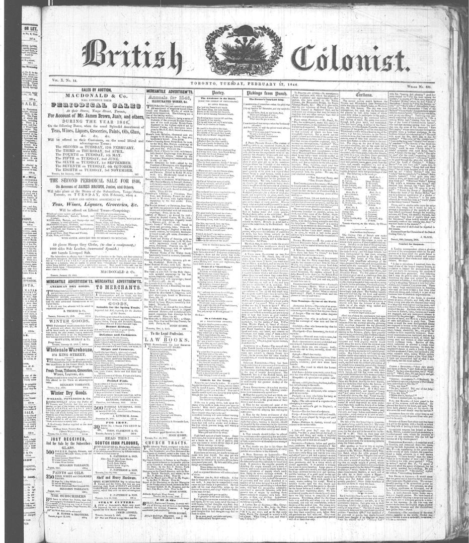 British Colonist (February 17, 1846)