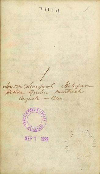 Journal of travels in Canada and the United States, 1840-1841