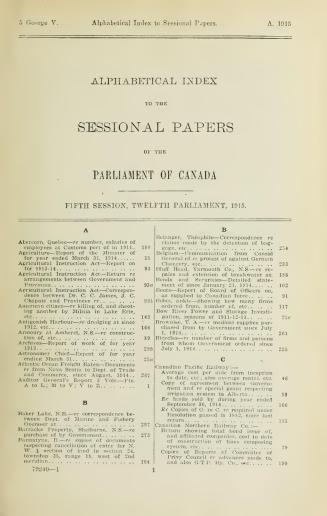 Sessional papers of the Dominion of Canada 1915